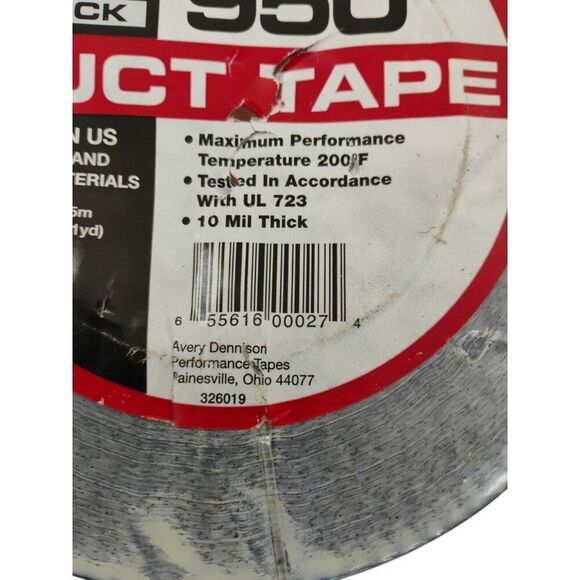 NEW AVERY DENNISON FASSON 950 Duct Tape Black (1.88 x 60.01 yd) Made in USA - Picture 2 of 10